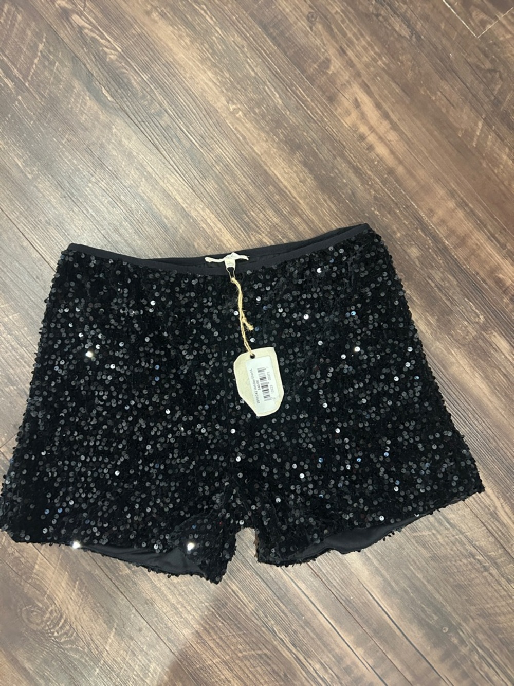 easel Black Sequin Women's Skort Shorts
